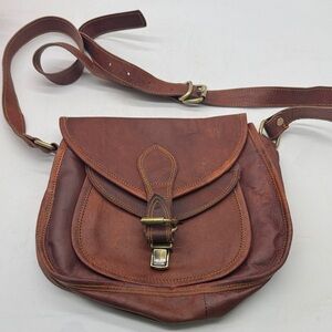 Firu Handmade Elegant Brown Leather Women's Bag BRN9616D